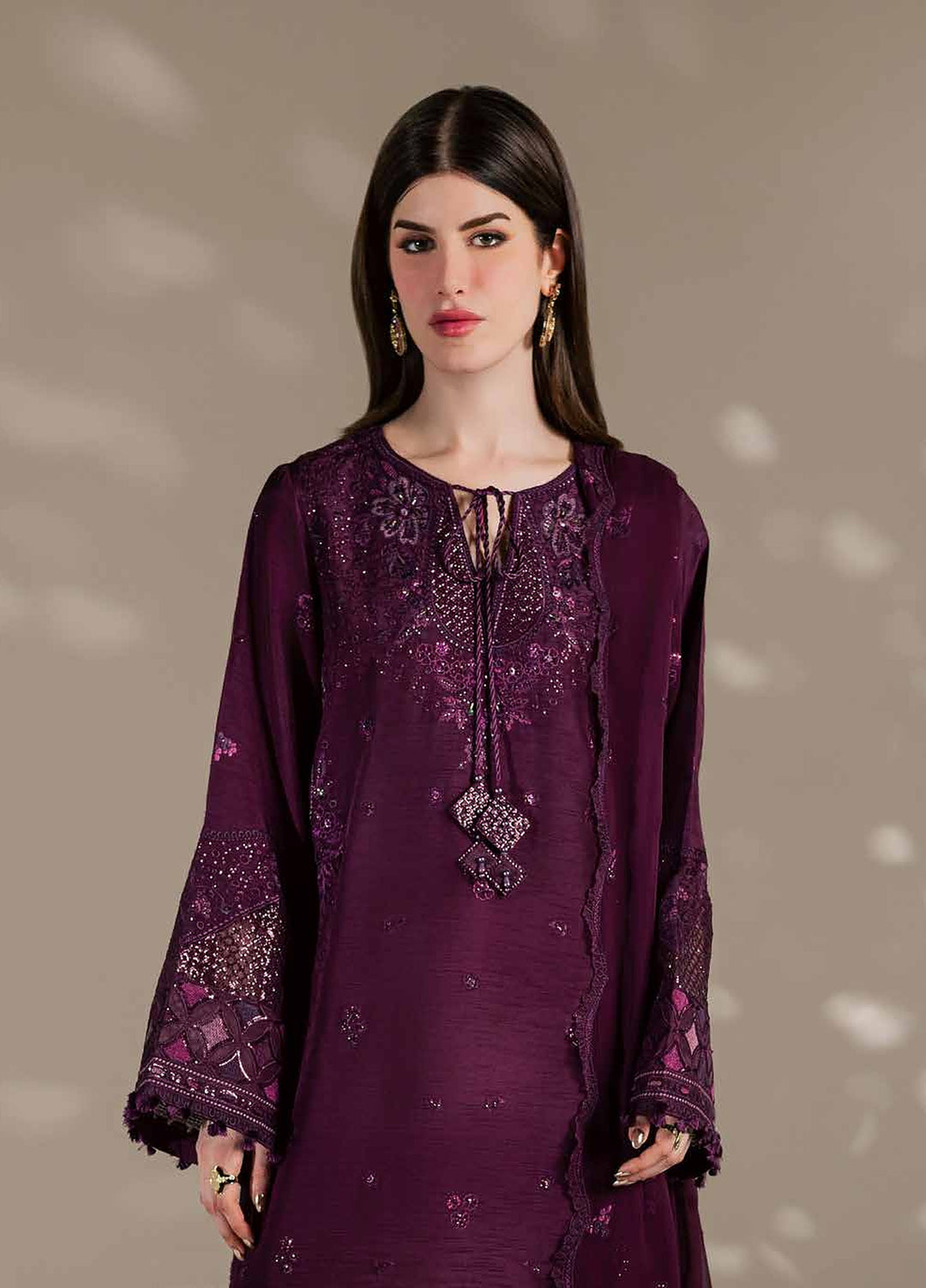 The Silk by Nureh Unstitched Embroidered Premium Silk 3 Piece Suit NU26USF S-36 - Festive Collection
