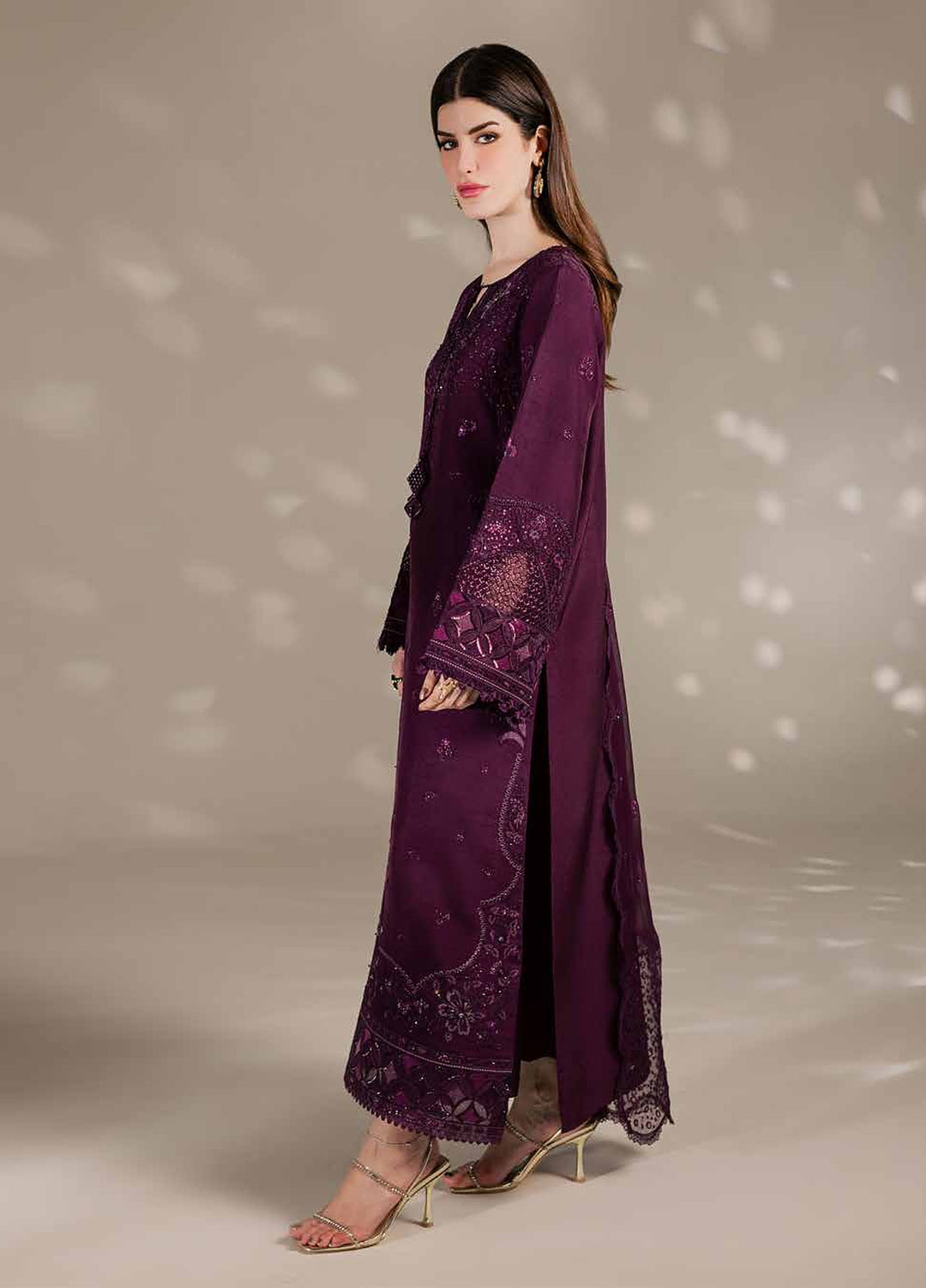 The Silk by Nureh Unstitched Embroidered Premium Silk 3 Piece Suit NU26USF S-36 - Festive Collection