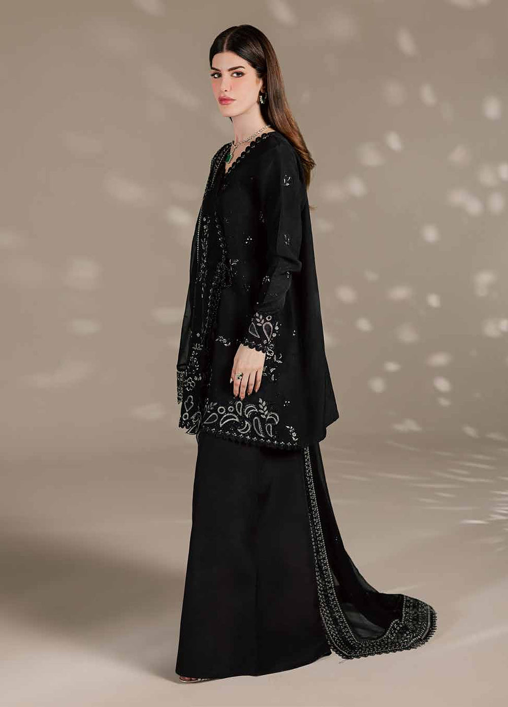 The Silk by Nureh Unstitched Embroidered Premium Silk 3 Piece Suit NU26USF S-37 - Festive Collection
