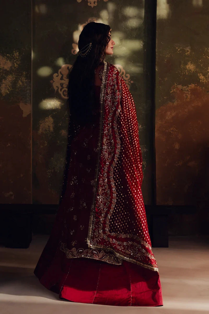 Jahan Ara by Zarposh Unstitched Embroidered Organza 3 Piece Suit ZP26UWJ SITARA - Wedding Collection