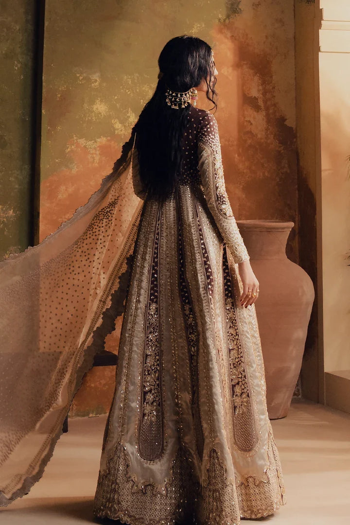 Jahan Ara by Zarposh Unstitched Embroidered Raw Silk 2 Piece Suit ZP26UWJ Parisa - Wedding Collection