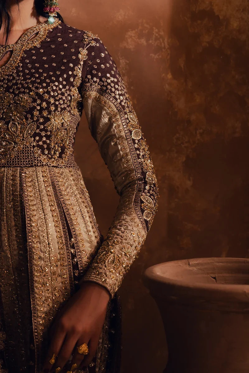 Jahan Ara by Zarposh Unstitched Embroidered Raw Silk 2 Piece Suit ZP26UWJ Parisa - Wedding Collection