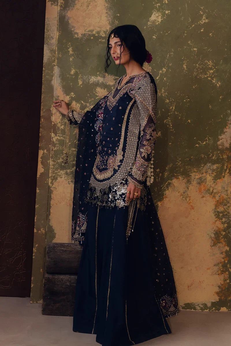 Jahan Ara by Zarposh Unstitched Embroidered Organza 3 Piece Suit ZP26UWJ FEROZAH - Wedding Collection
