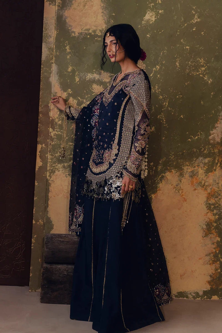 Jahan Ara by Zarposh Unstitched Embroidered Organza 3 Piece Suit ZP26UWJ FEROZAH - Wedding Collection