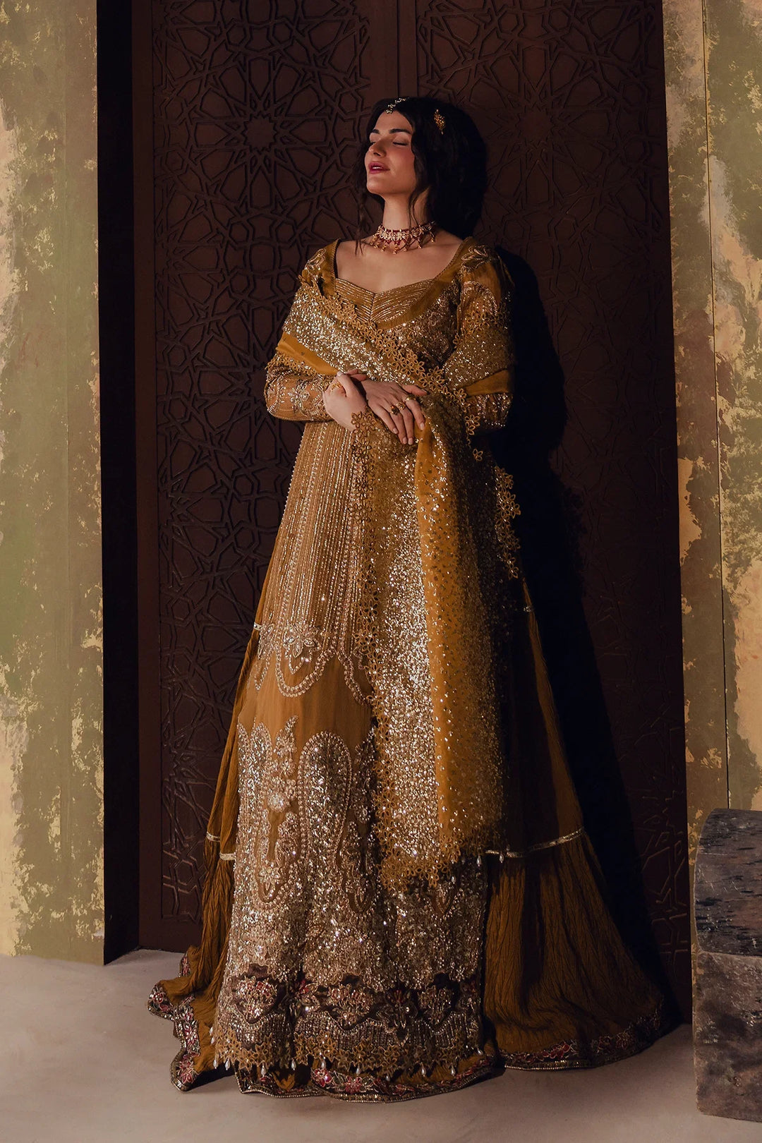 Jahan Ara by Zarposh Unstitched Embroidered Organza 3 Piece Suit ZP26UWJ AREZOO - Wedding Collection