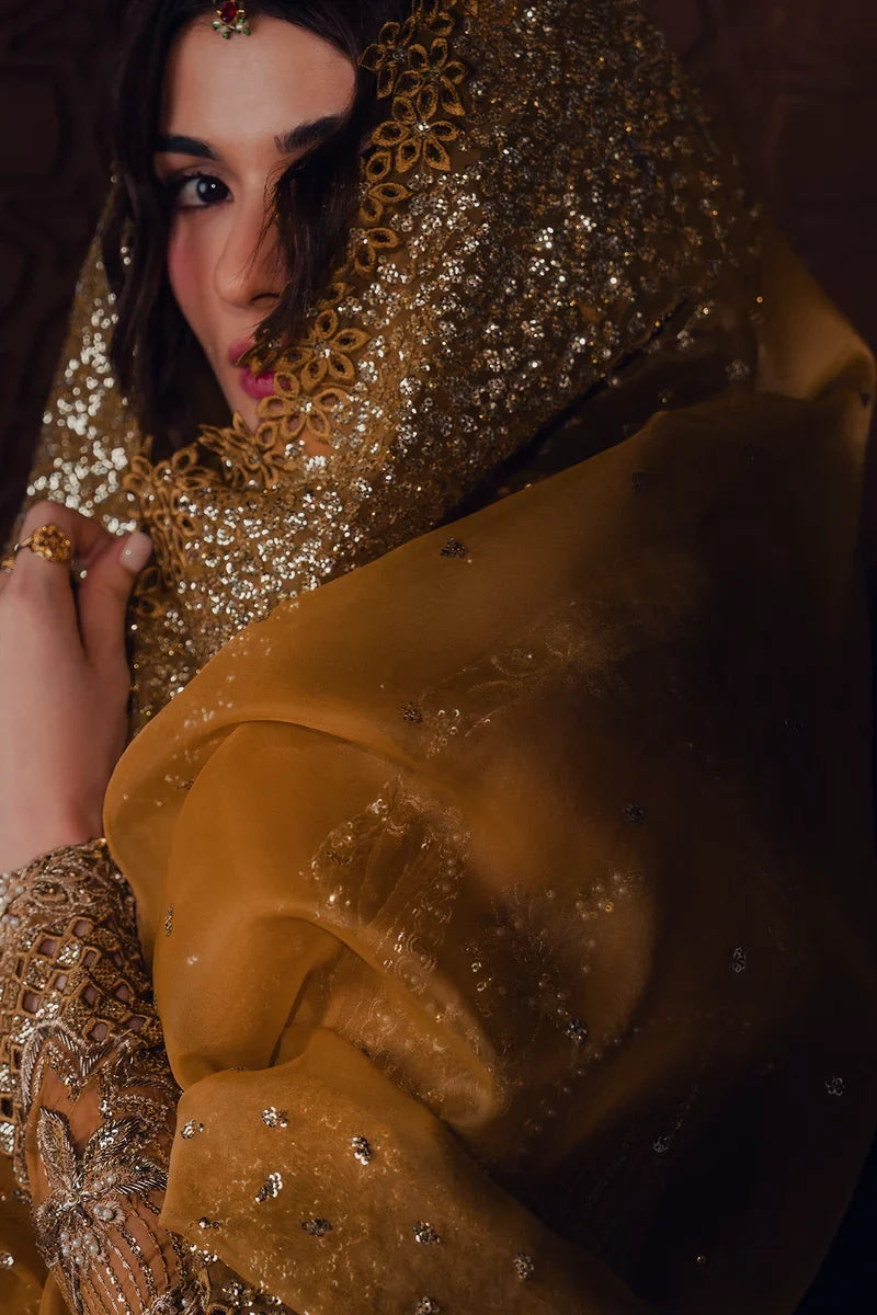 Jahan Ara by Zarposh Unstitched Embroidered Organza 3 Piece Suit ZP26UWJ AREZOO - Wedding Collection