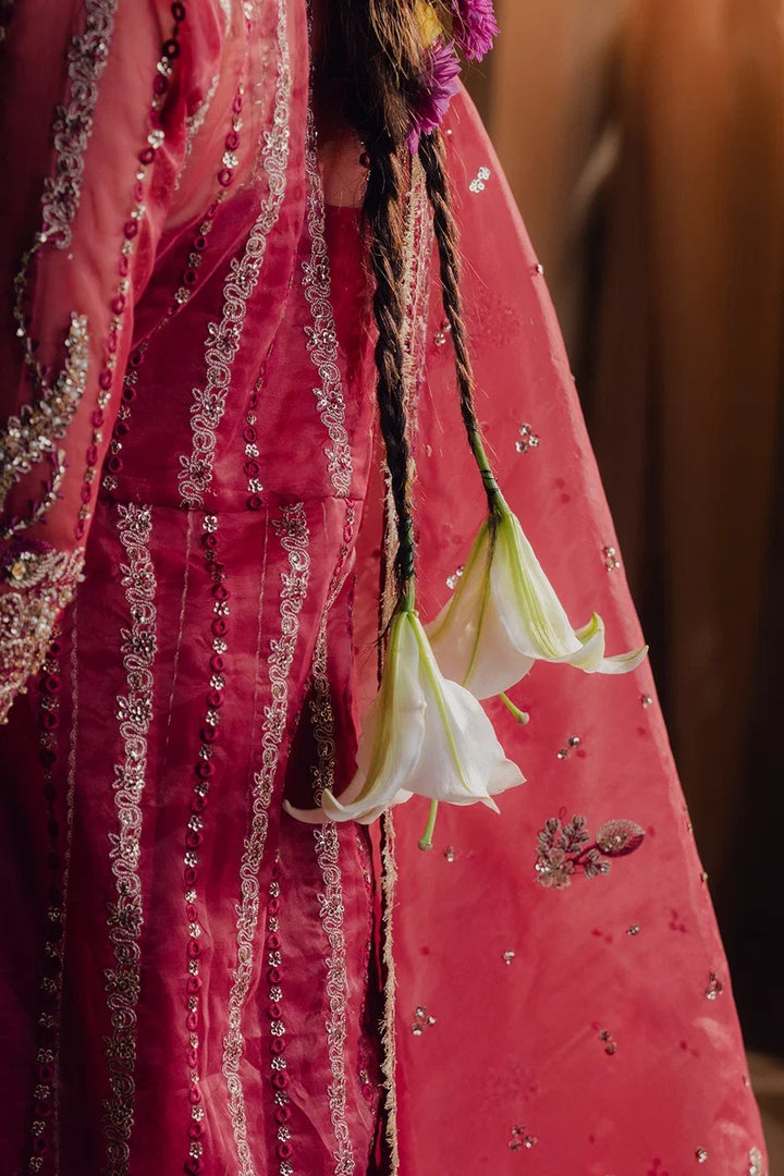 Jahan Ara by Zarposh Unstitched Embroidered Organza 3 Piece Suit ZP26UWJ MEHRUNISA - Wedding Collection