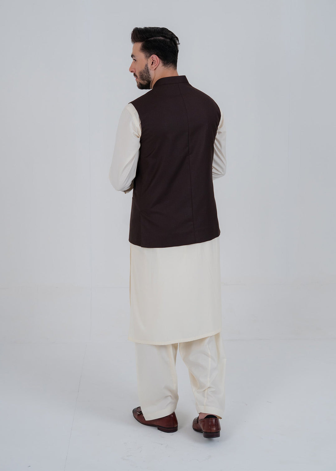 Rangrez by Buraq Mens Waistcoat RTW Solids Suiting 1 Piece BRQ 187 Casual Collection