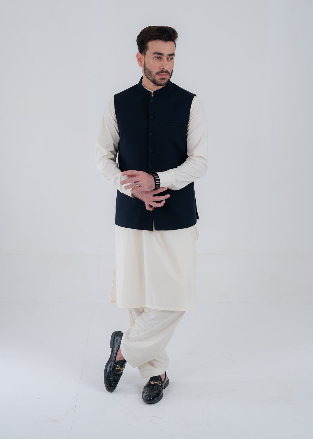 Rangrez by Buraq Mens Waistcoat RTW Solids Suiting 1 Piece BRQ 188 Casual Collection