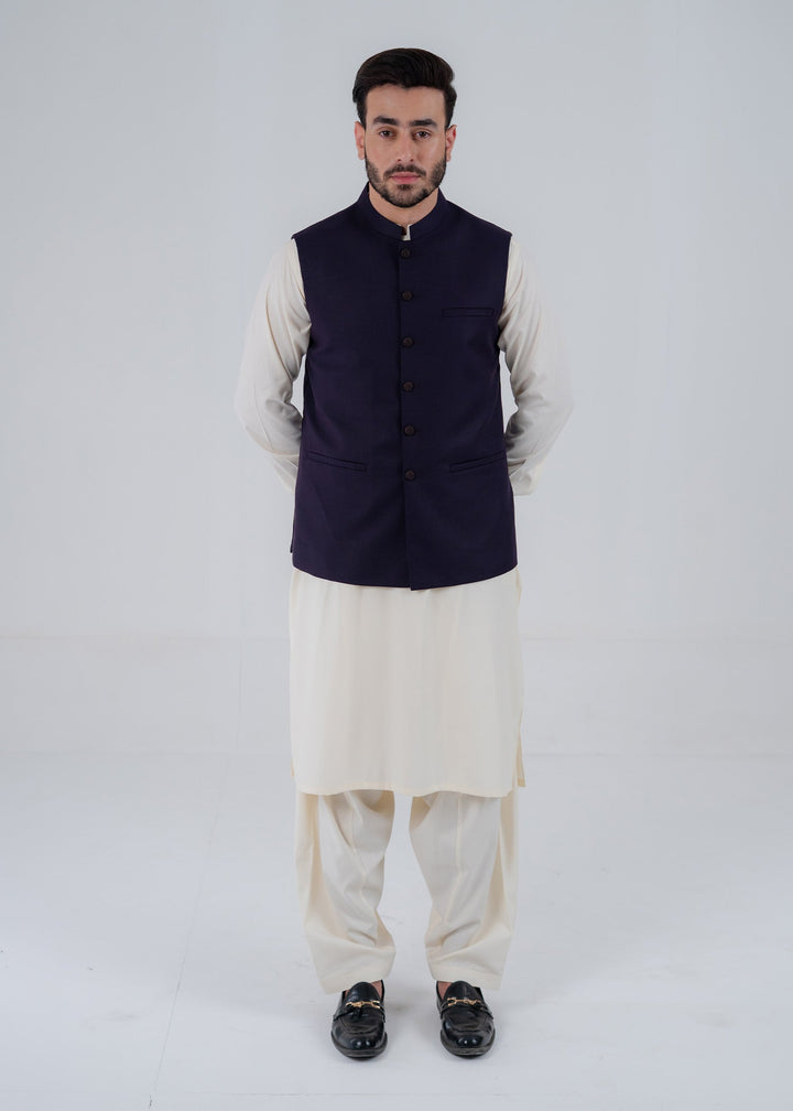 Rangrez by Buraq Mens Waistcoat RTW Solids Wash N wear 1 Piece BRQ 189 Casual Collection