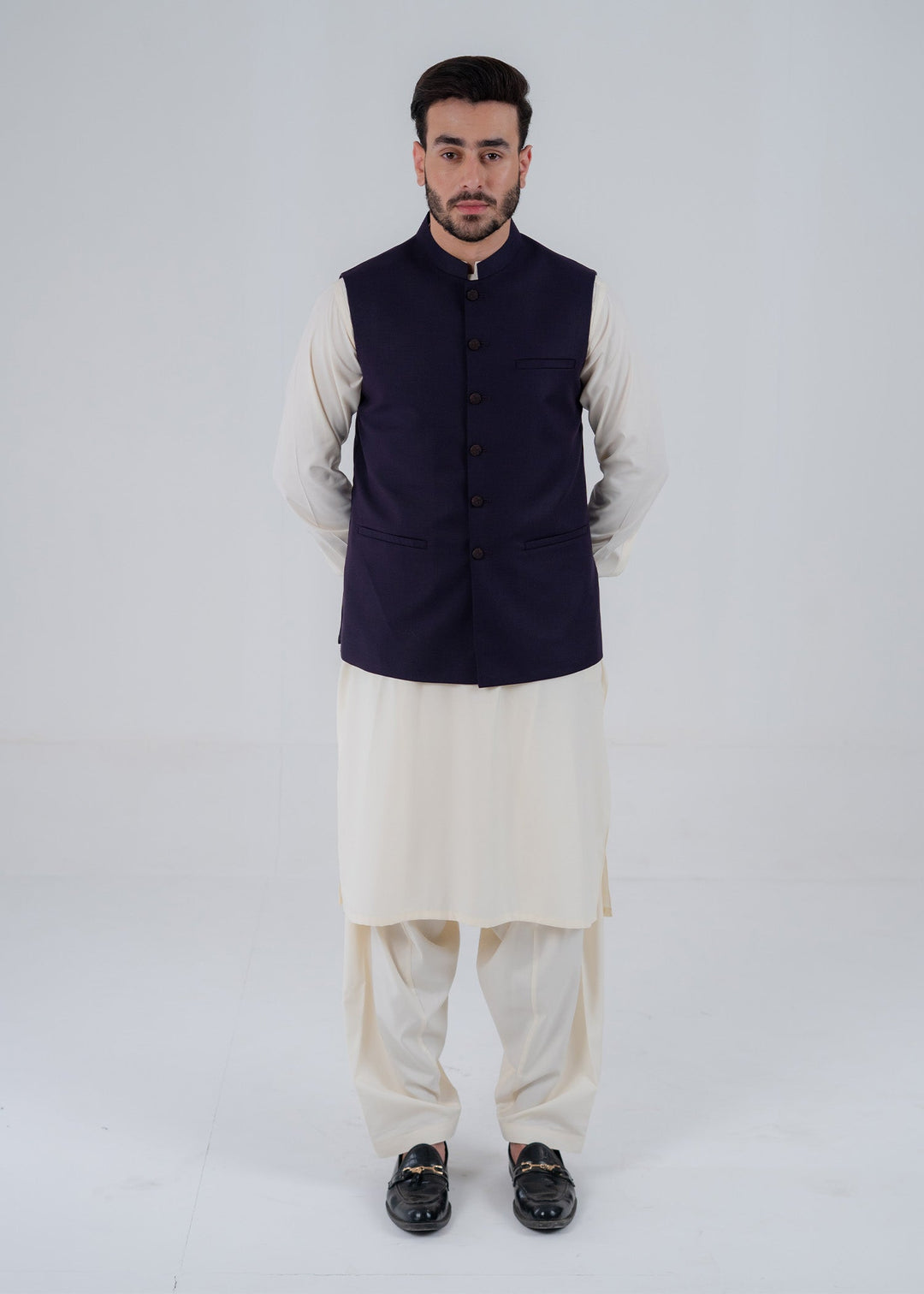 Rangrez by Buraq Mens Waistcoat RTW Solids Suiting 1 Piece BRQ 190 Casual Collection