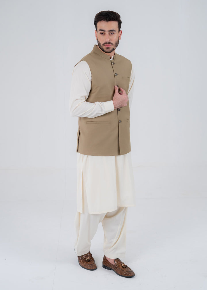 Rangrez by Buraq Mens Waistcoat RTW Solids Suiting 1 Piece BRQ 194 Casual Collection