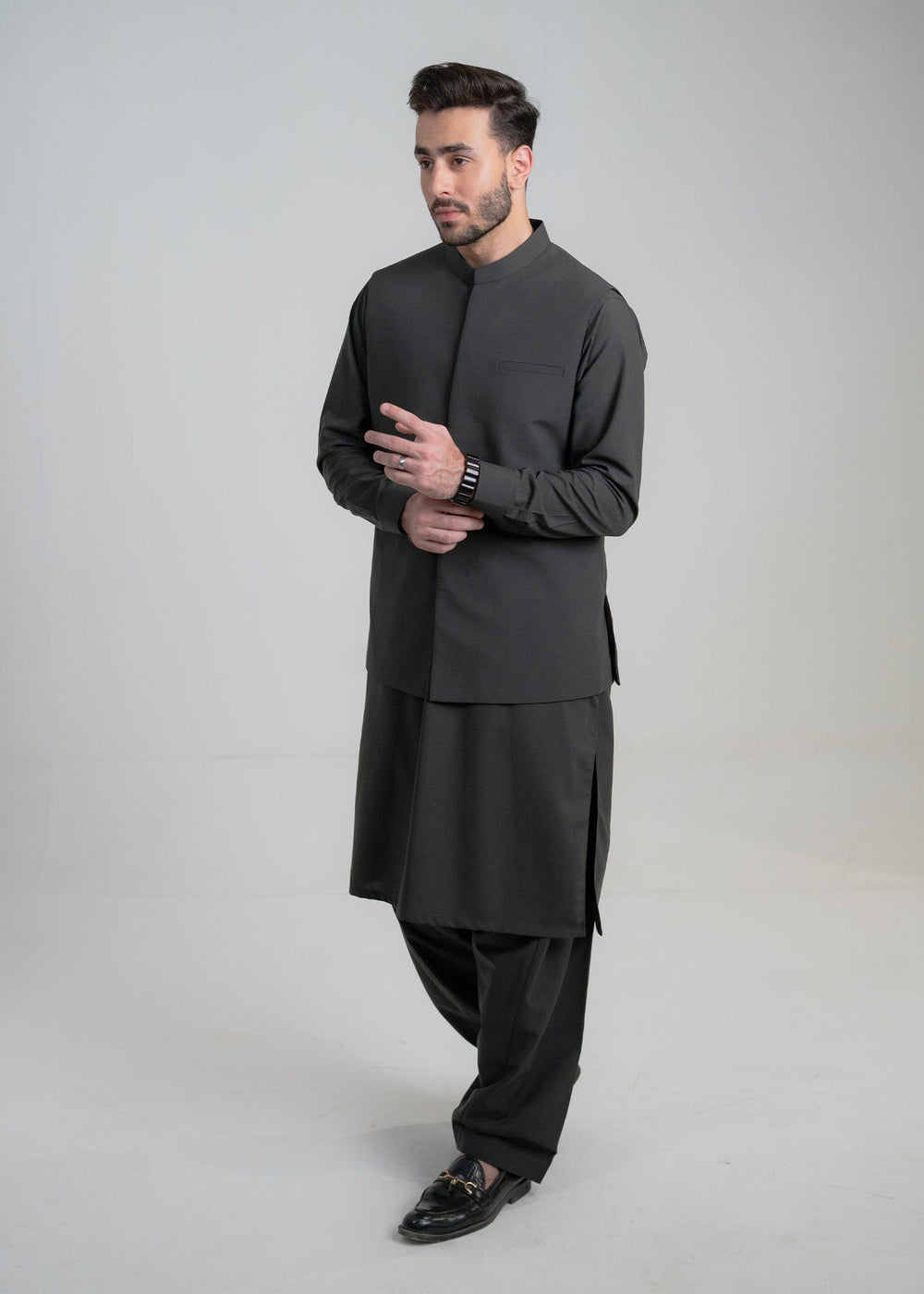 Abro by Buraq Mens RTW Solids Wash N Wear 3 Piece Suit Zenat Casual Collection