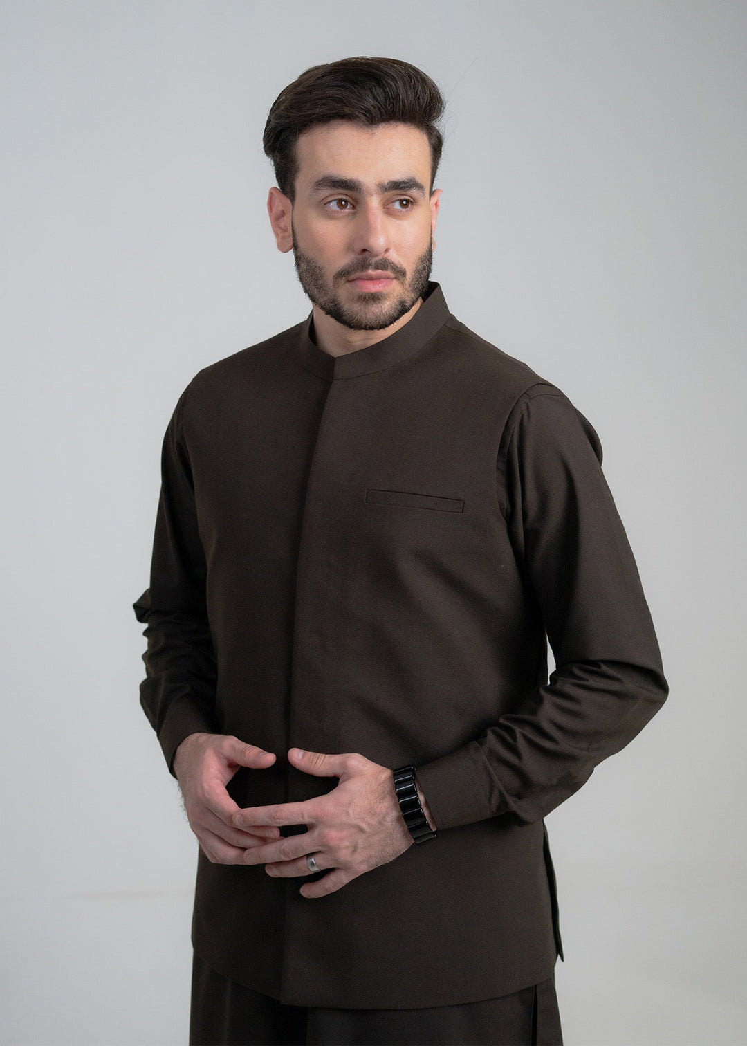 Abro by Buraq Mens RTW Solids Wash N Wear 3 Piece Suit Rangrez Casual Collection
