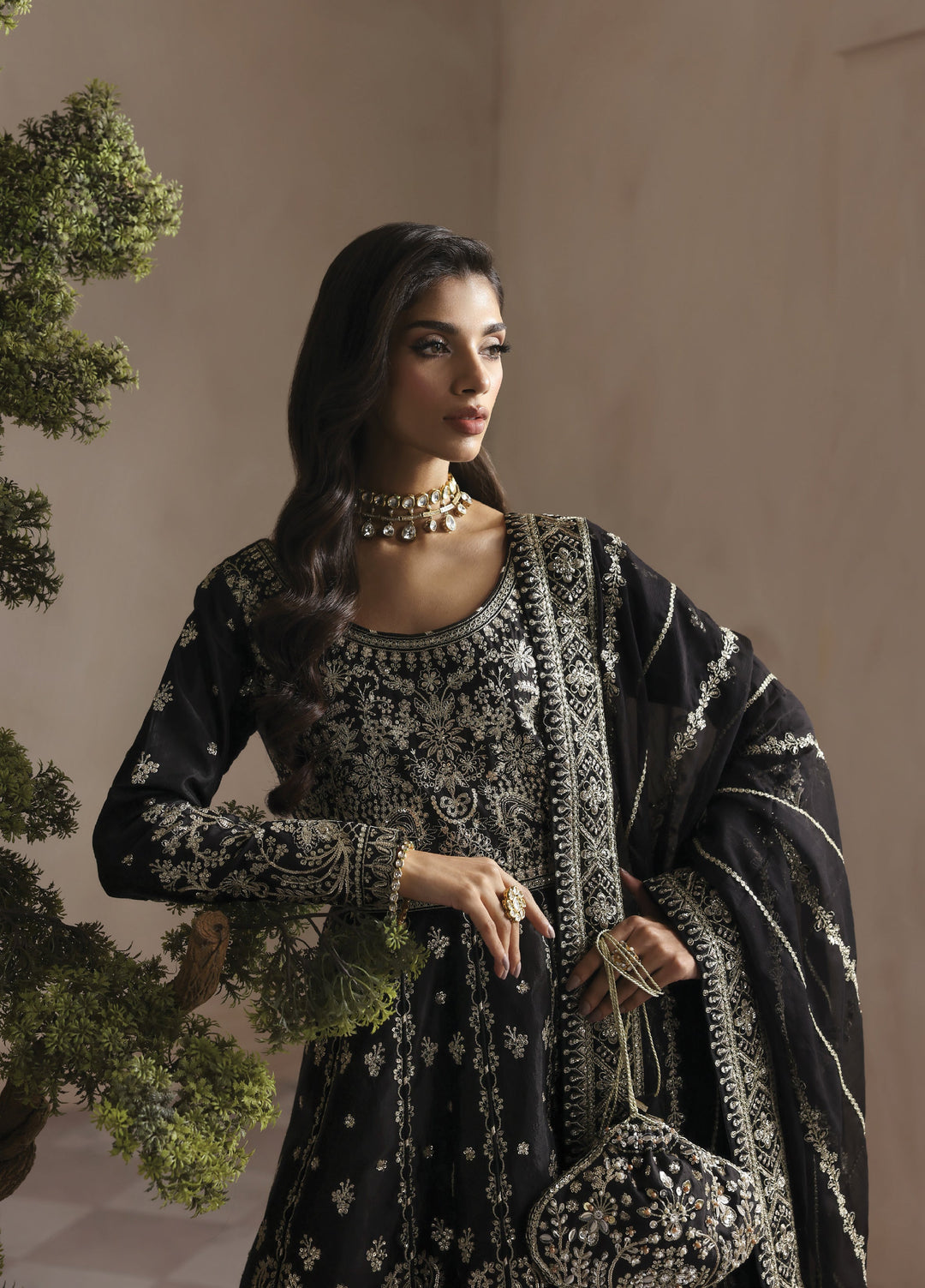 Serica by Gulaal Unstitched Raw Silk Embroidered Suits 3 Piece GL25URC D-SD09-Sorelia - Winter Collection