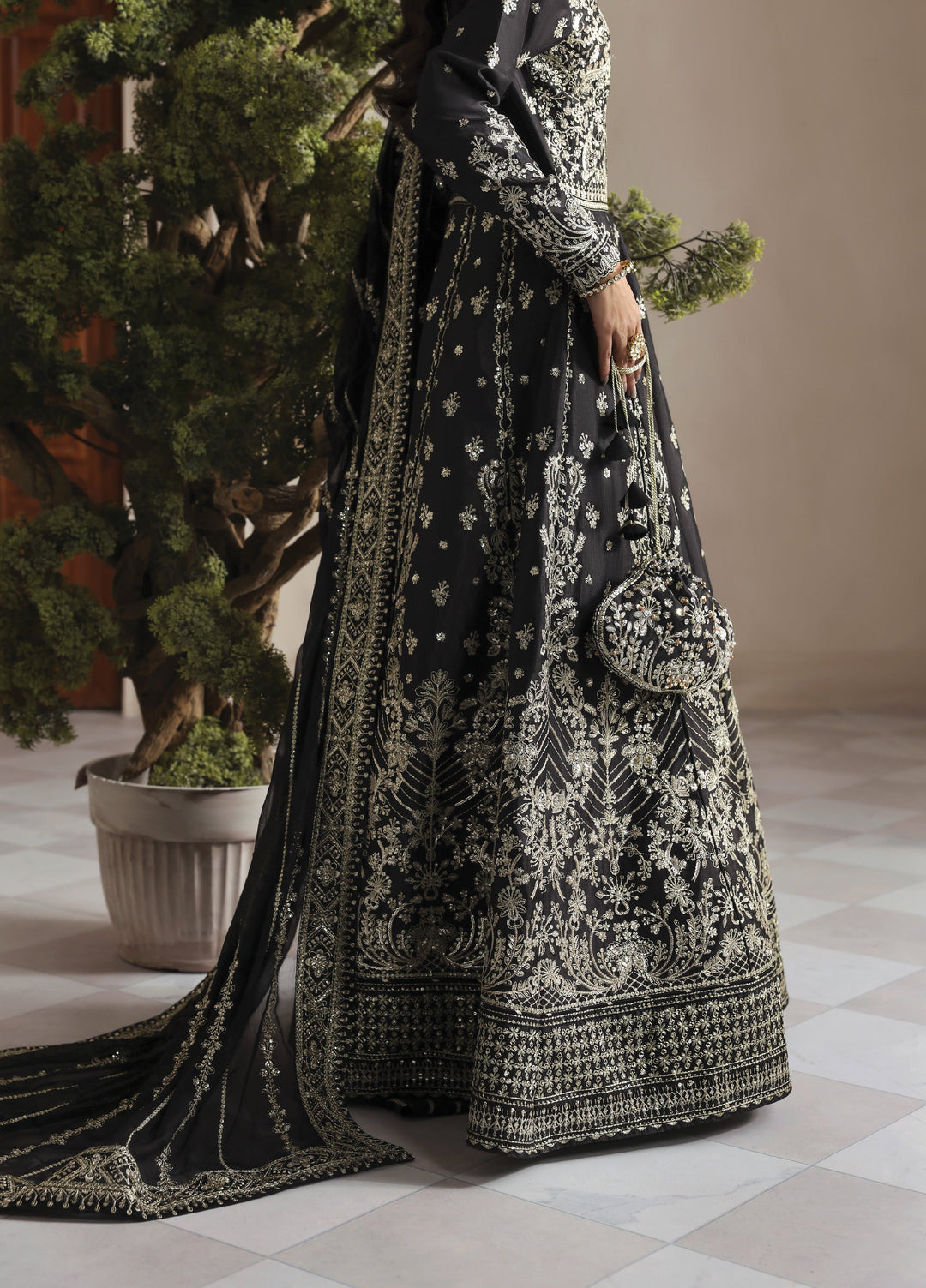 Serica by Gulaal Unstitched Raw Silk Embroidered Suits 3 Piece GL25URC D-SD09-Sorelia - Festive Collection