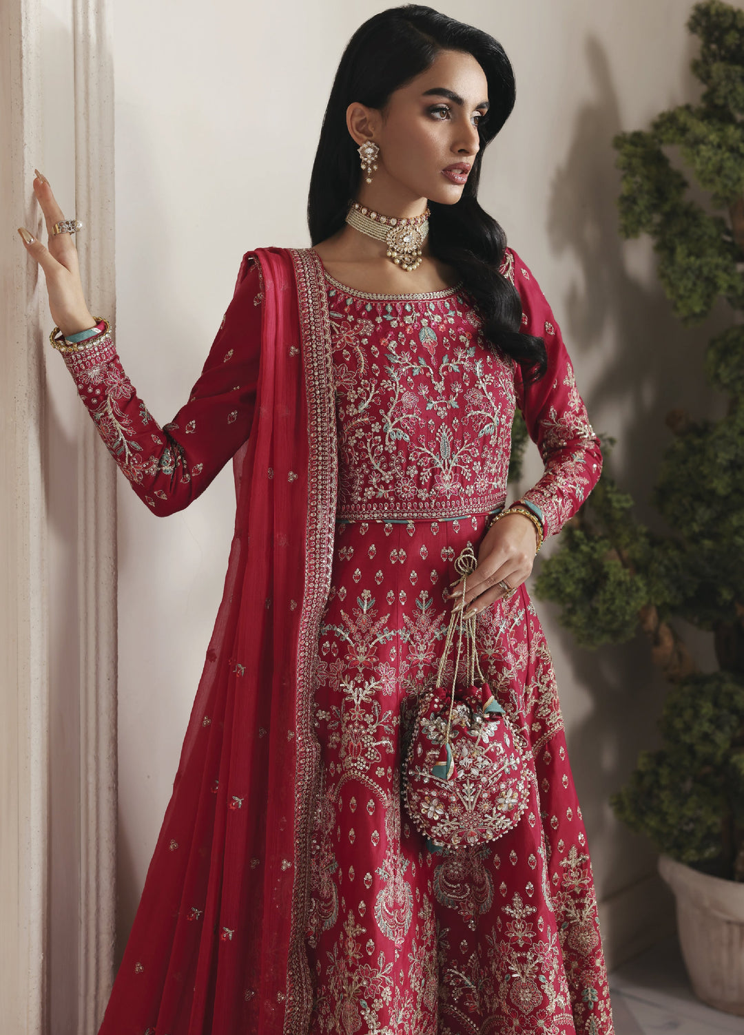 Serica by Gulaal Unstitched Raw Silk Embroidered Suits 3 Piece GL25URC D-SD10 Serosia - Winter Collection