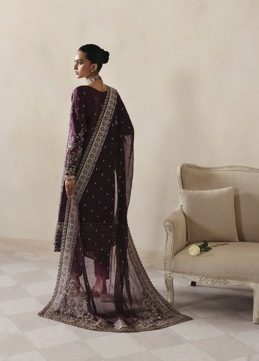 Serica by Gulaal Unstitched Raw Silk Embroidered Suits 3 Piece GL25URC D-SD11 Zarane - Winter Collection