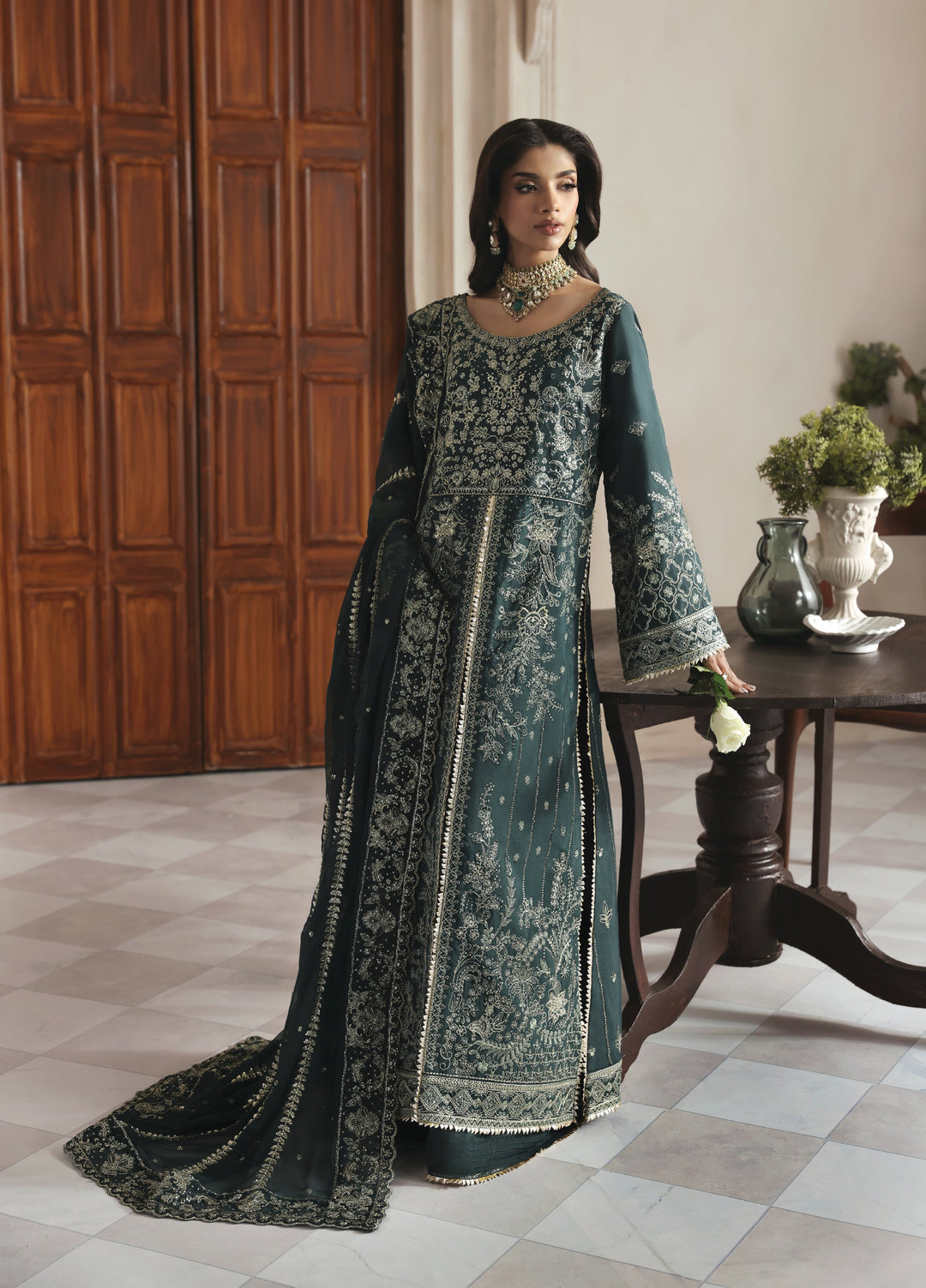 Serica by Gulaal Unstitched Raw Silk Embroidered Suits 3 Piece GL25URC D-SD12 Seraphine - Festive Collection