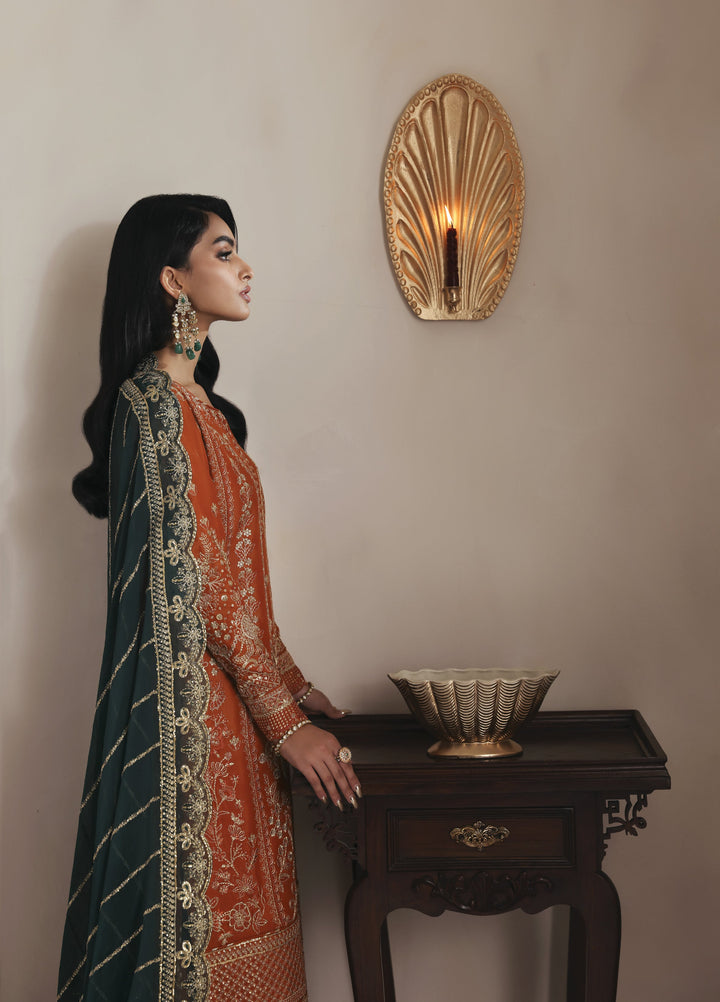 Serica by Gulaal Unstitched Raw Silk Embroidered Suits 3 Piece GL25URC D-SD13 Clora - Festive Collection