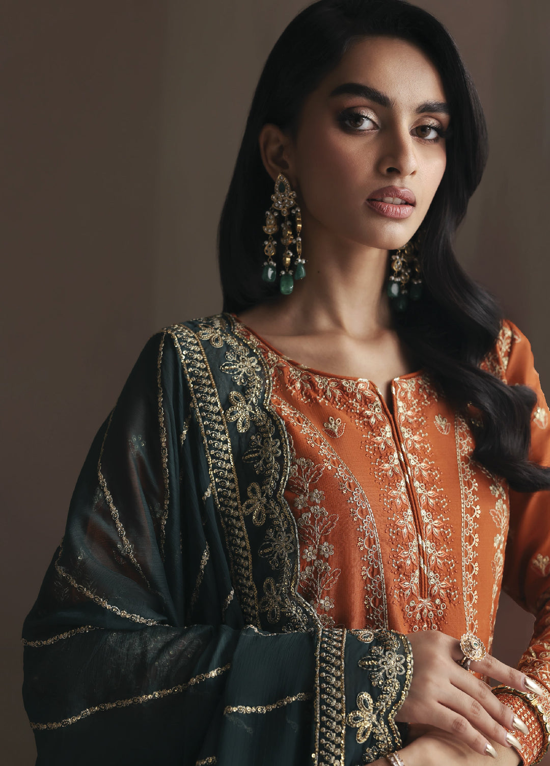 Serica by Gulaal Unstitched Raw Silk Embroidered Suits 3 Piece GL25URC D-SD13 Clora - Festive Collection