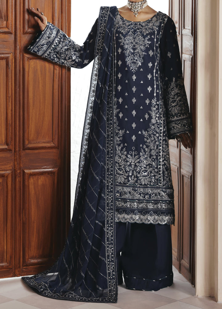 Serica by Gulaal Unstitched Raw Silk Embroidered Suits 3 Piece GL25URC D-SD14 Saphira - Winter Collection