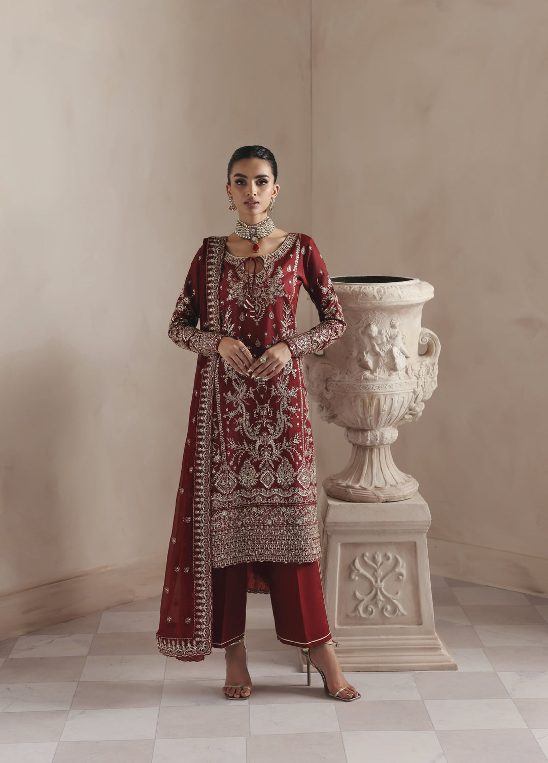 Serica by Gulaal Unstitched Raw Silk Embroidered Suits 3 Piece GL25URC D-SD16 Seryne - Winter Collection