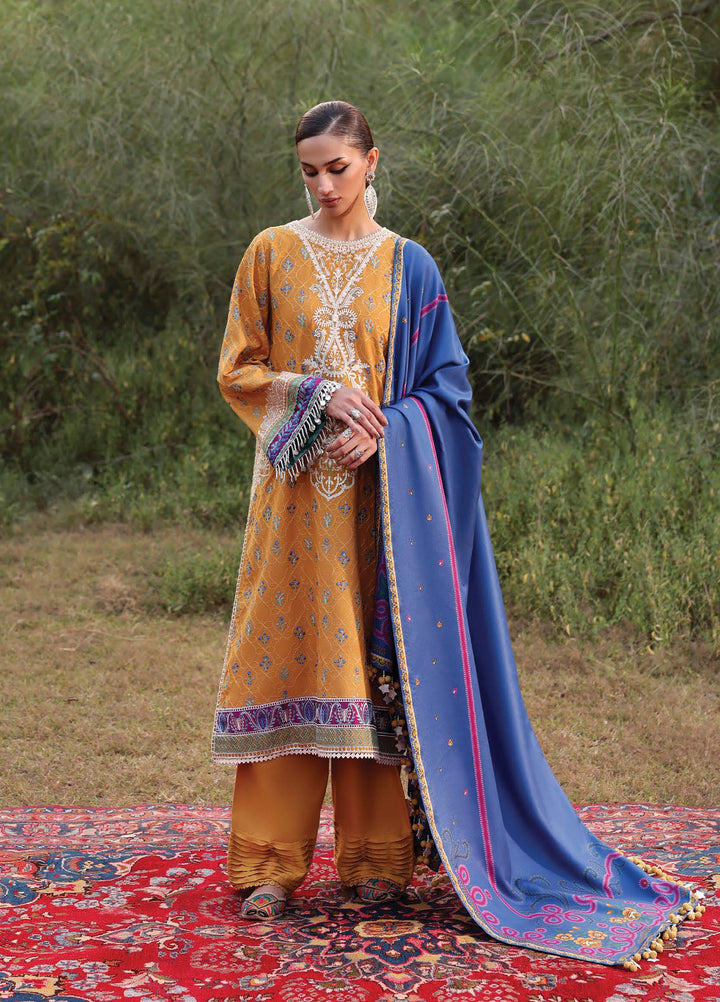 Siraa By Sadaf Fawad Khan Embroidered Karandi Suits Unstitched 3 Piece SDF25SW SFK-D10 GUL BAHAR - Winter Collection