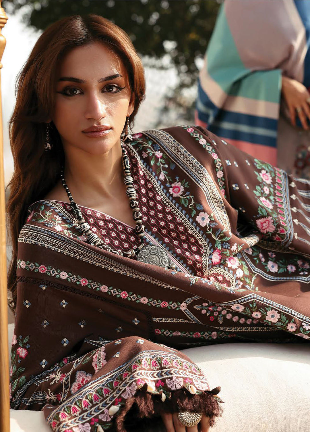 Siraa By Sadaf Fawad Khan Embroidered Khaddar Suits Unstitched 3 Piece SDF25SW SFK-D4 MEHROZ - Winter Collection