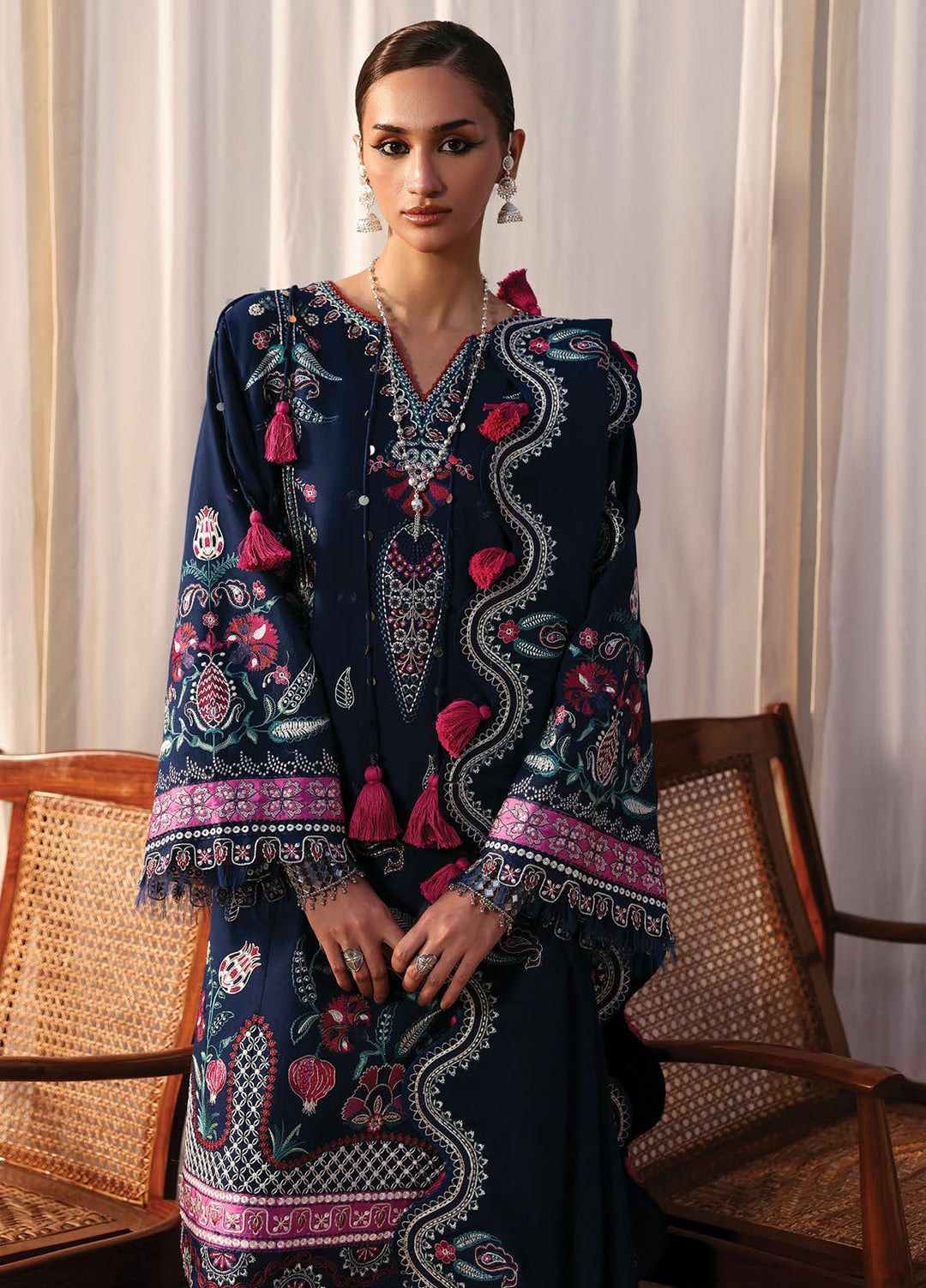 Siraa By Sadaf Fawad Khan Embroidered Khaddar Suits Unstitched 3 Piece SDF25SW SFK-D5 SHAHNOOR - Winter Collection