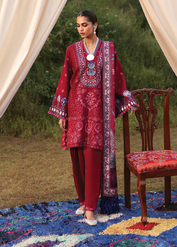 Siraa By Sadaf Fawad Khan Embroidered Khaddar Suits Unstitched 3 Piece SDF25SW SFK-D6 PARISSA - Winter Collection