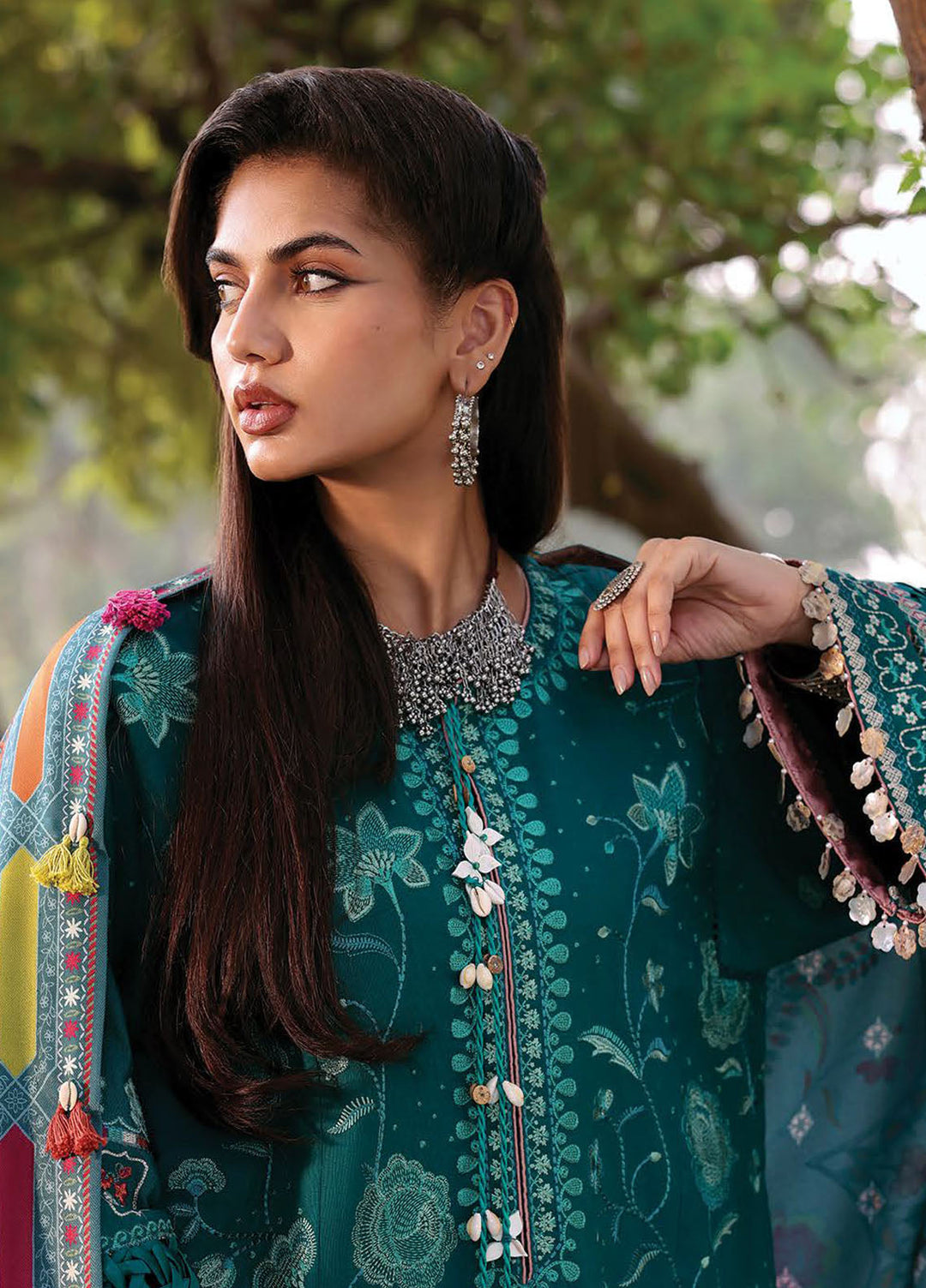 Siraa By Sadaf Fawad Khan Embroidered Khaddar Suits Unstitched 3 Piece SDF25SW SFK-D9 MAHPARI - Winter Collection