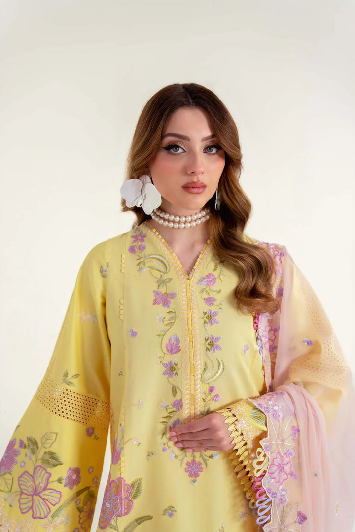 Sable Vogue Unstitched Embroidered Lawn 3 Piece Suit SV26UL SL-01-25-V2 - Summer Collection