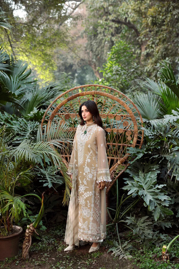 Sable Vogue Luxury Formals Unstitched Embroidered Swiss Voile 4 Piece Suit SL-01-26-V1 - Festive Collecion