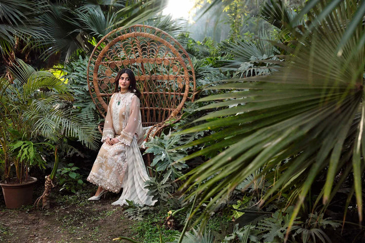 Sable Vogue Luxury Formals Unstitched Embroidered Swiss Voile 4 Piece Suit SL-01-26-V1 - Festive Collecion