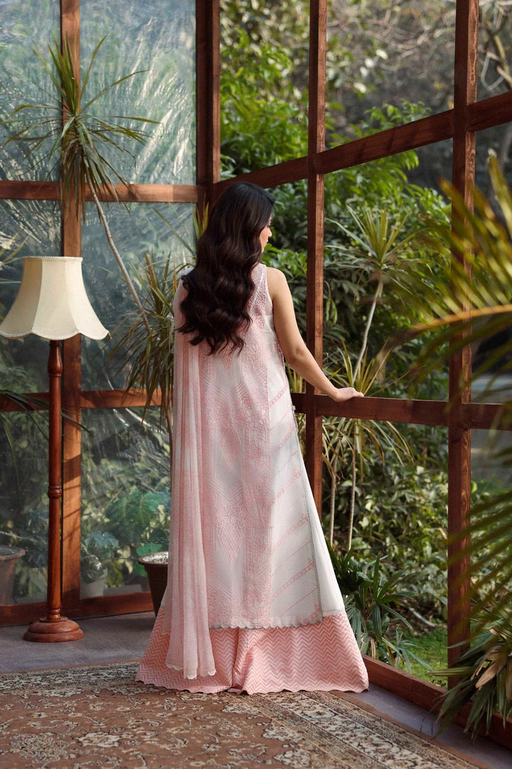 Sable Vogue Luxury Formals Unstitched Embroidered Swiss Voile 4 Piece Suit SL-02-26-V1 - Festive Collecion