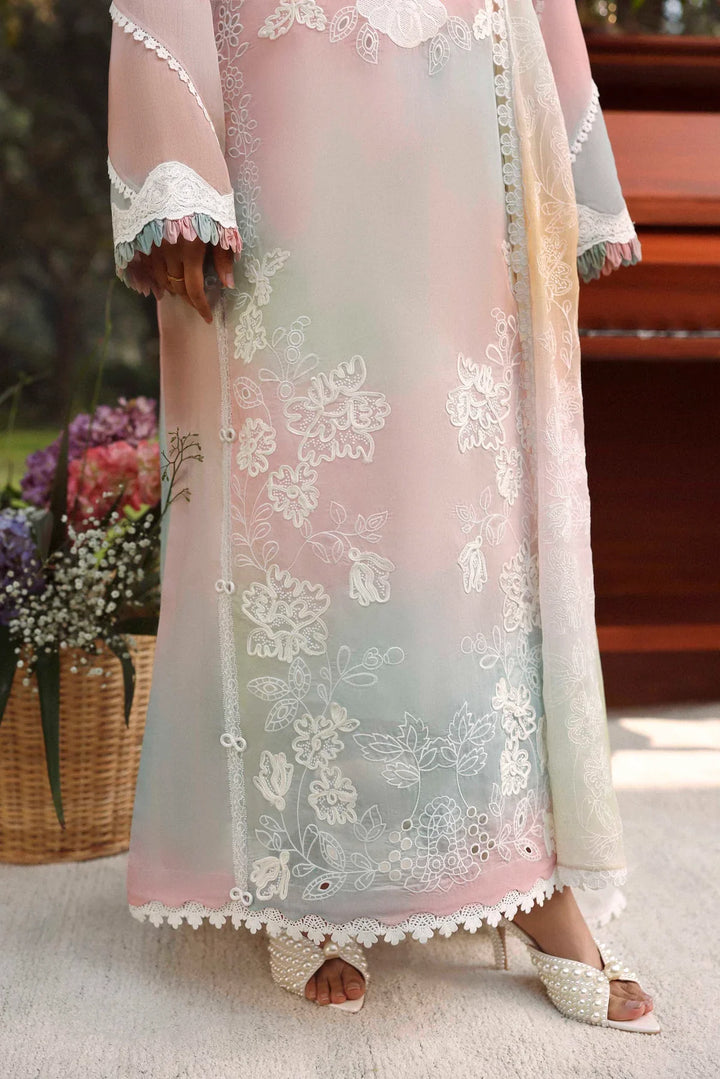 Sable Vogue Luxury Formals Unstitched Embroidered Swiss Voile 4 Piece Suit SL-04-26-V1 - Festive Collecion