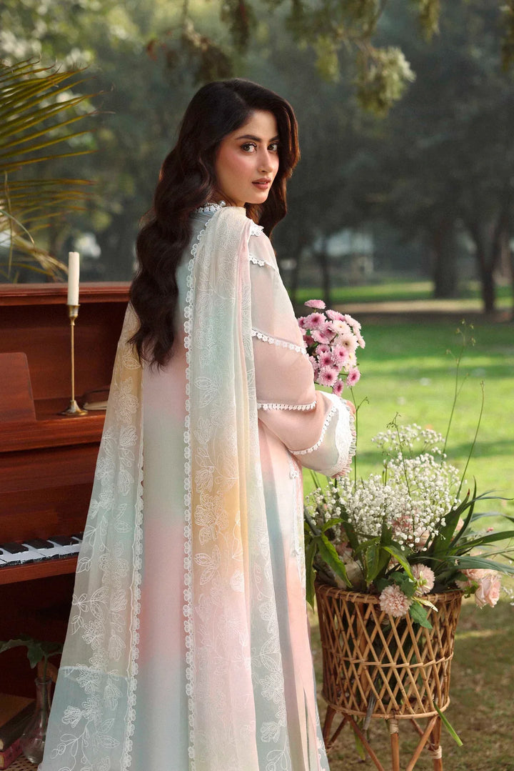 Sable Vogue Luxury Formals Unstitched Embroidered Swiss Voile 4 Piece Suit SL-04-26-V1 - Festive Collecion