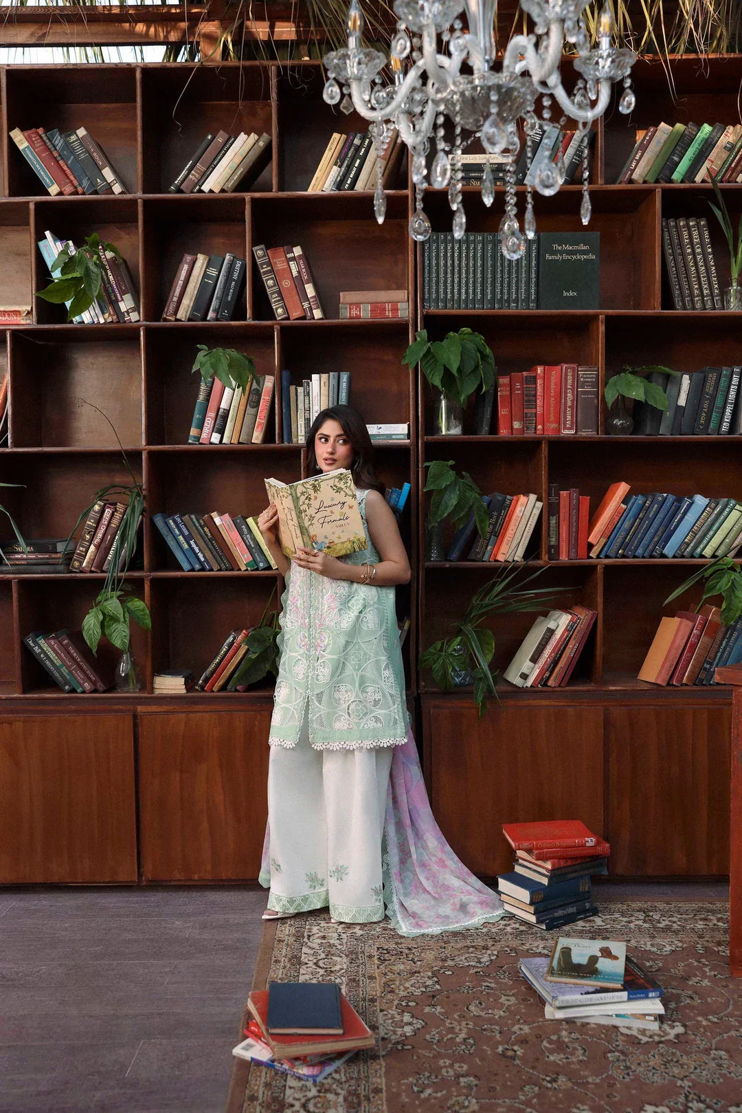 Sable Vogue Luxury Formals Unstitched Embroidered Swiss Voile 4 Piece Suit SL-06-26-V1 - Festive Collecion