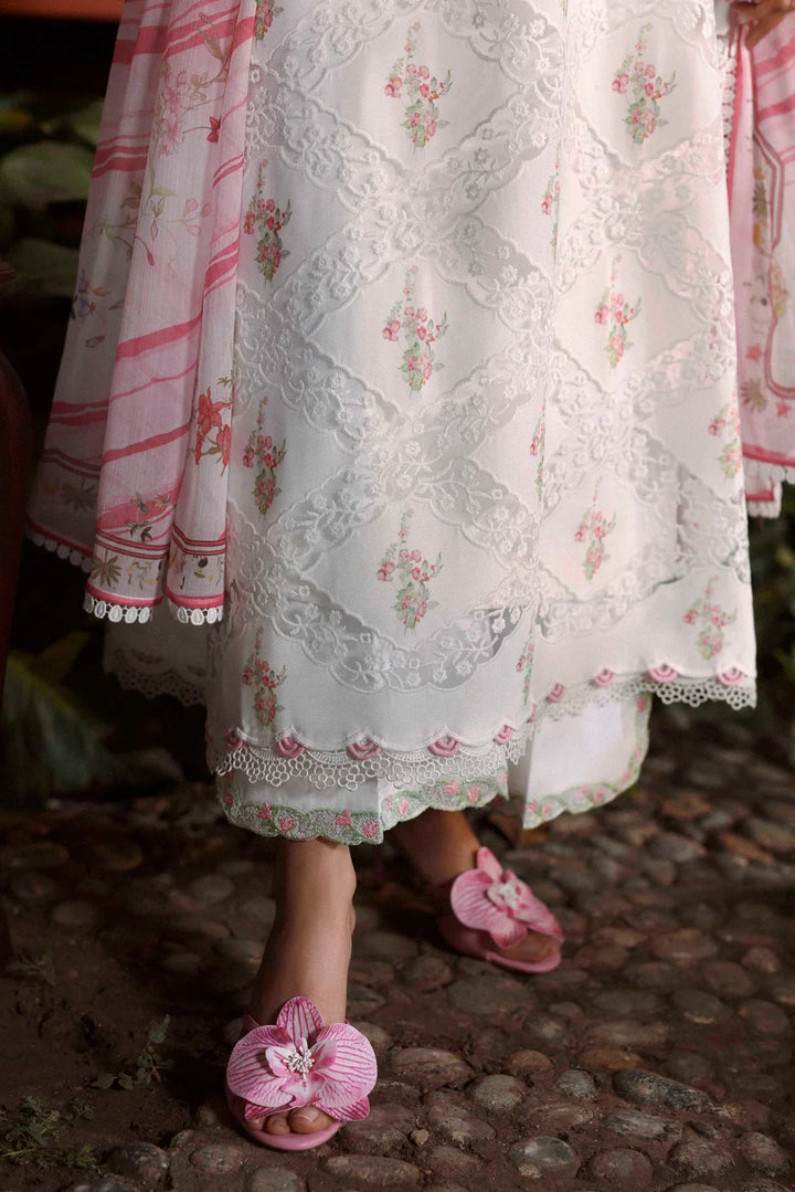 Sable Vogue Luxury Formals Unstitched Embroidered Swiss Voile 4 Piece Suit SL-07-26-V1 - Festive Collecion