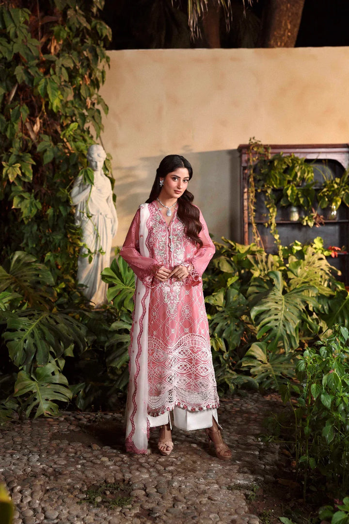 Sable Vogue Luxury Formals Unstitched Embroidered Swiss Voile 4 Piece Suit SL-08-26-V1 - Festive Collecion