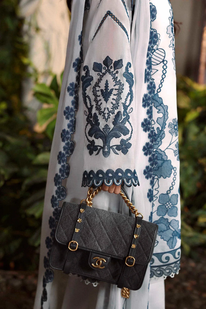 Sable Vogue Luxury Formals Unstitched Embroidered Swiss Voile 4 Piece Suit SL-09-26-V1 - Festive Collecion