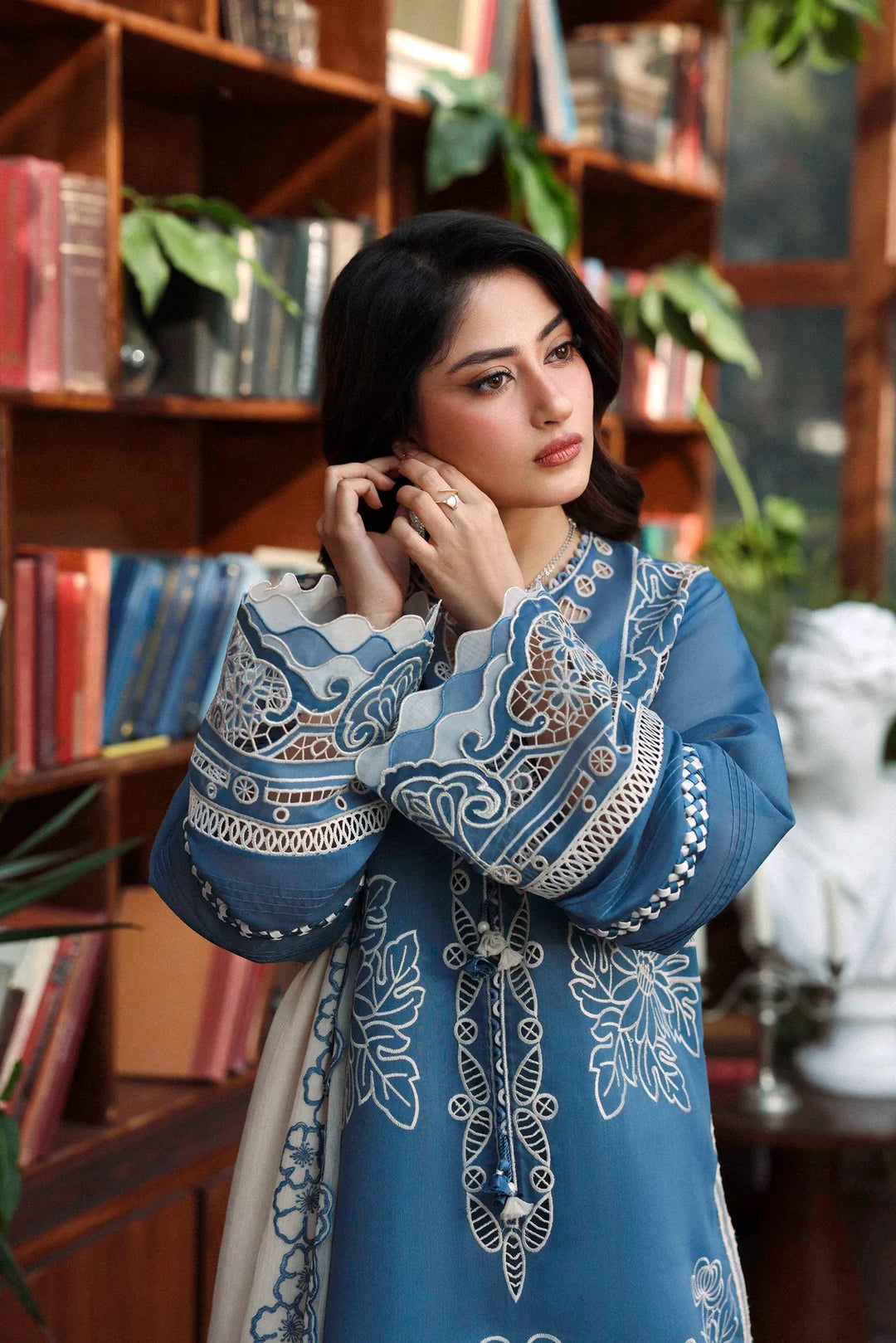 Sable Vogue Unstitched Embroidered Swiss Voile 3 Piece Suit SV26UL SL-10-26 - Summer Collection