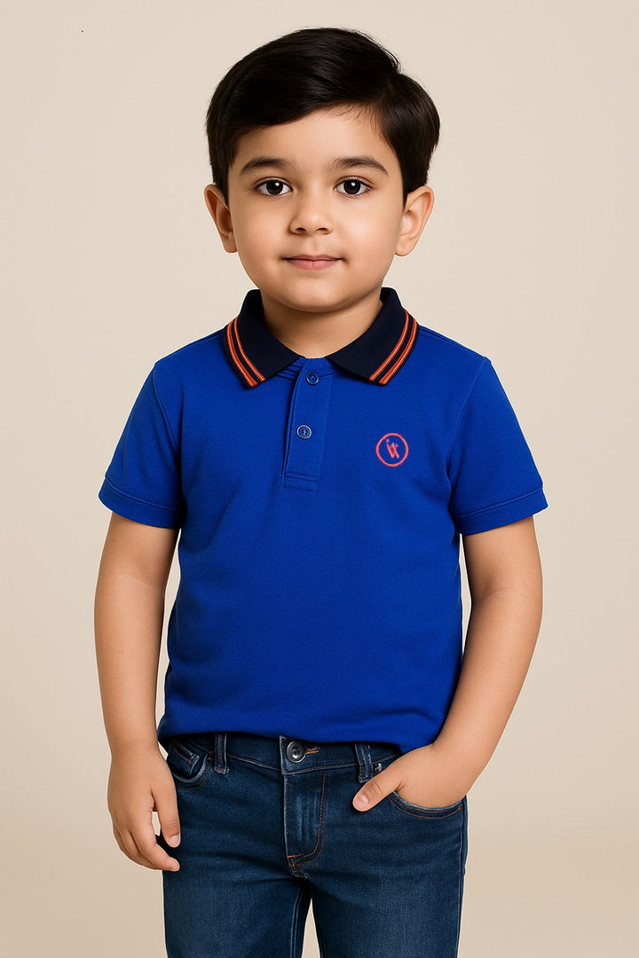 Ixample Pret Embroidered Pique 1 Piece Royal IX Polo