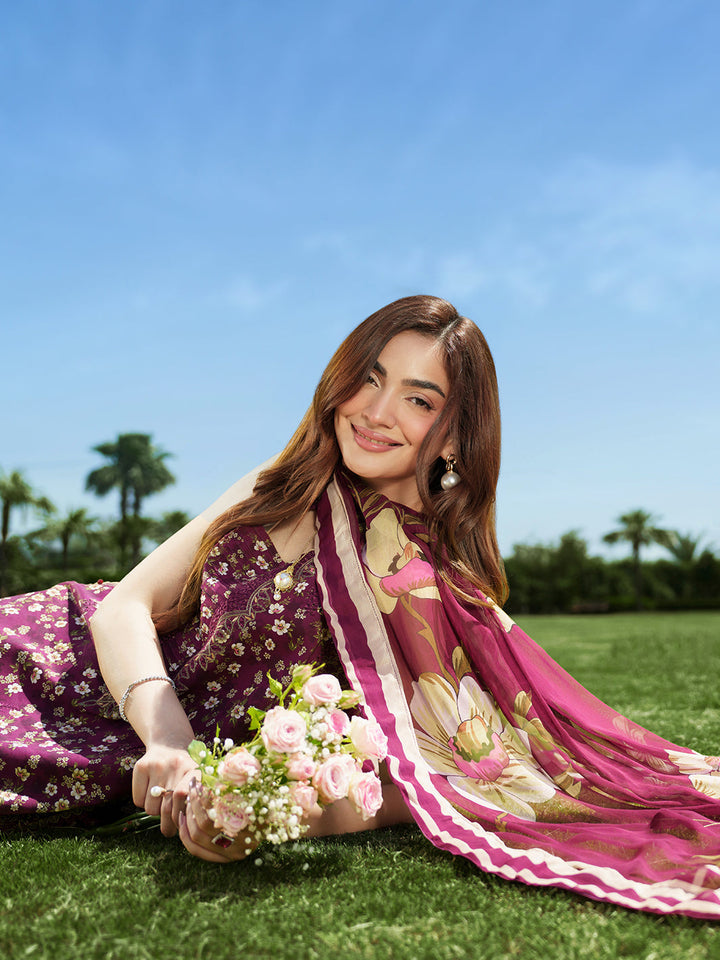Sunset Muse by Izel Unstitched Embroidered Lawn 3 Piece Suit Solia - Eid Collection