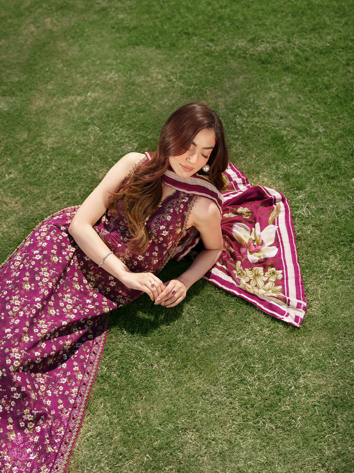 Sunset Muse by Izel Unstitched Embroidered Lawn 3 Piece Suit Solia - Eid Collection