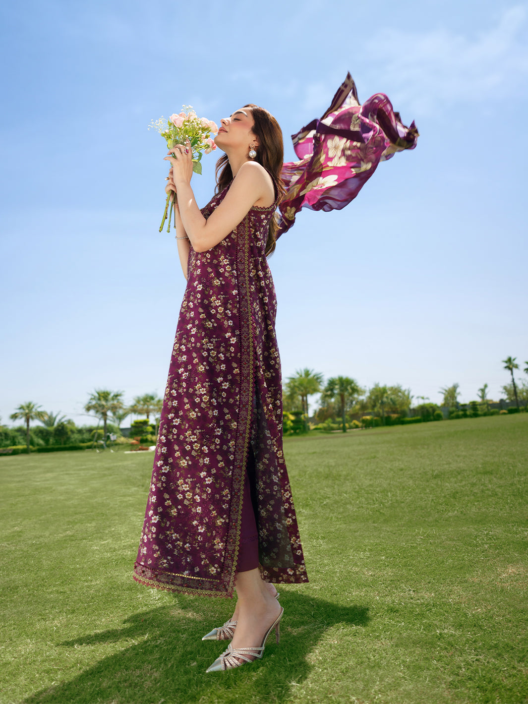 Sunset Muse by Izel Unstitched Embroidered Lawn 3 Piece Suit Solia - Eid Collection