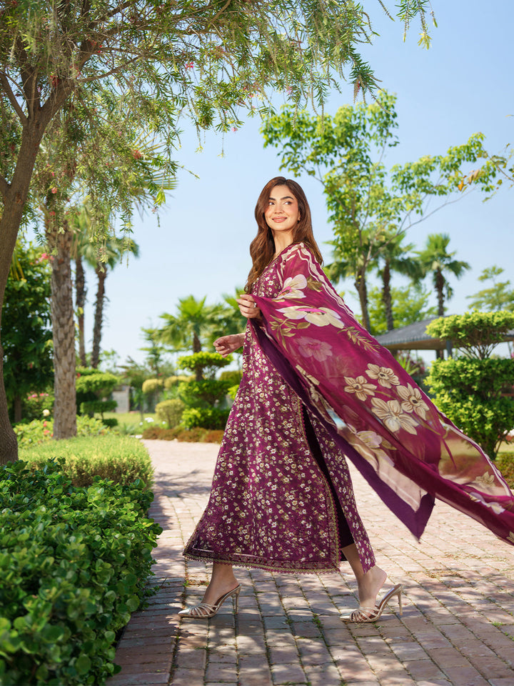 Sunset Muse by Izel Unstitched Embroidered Lawn 3 Piece Suit Solia - Eid Collection