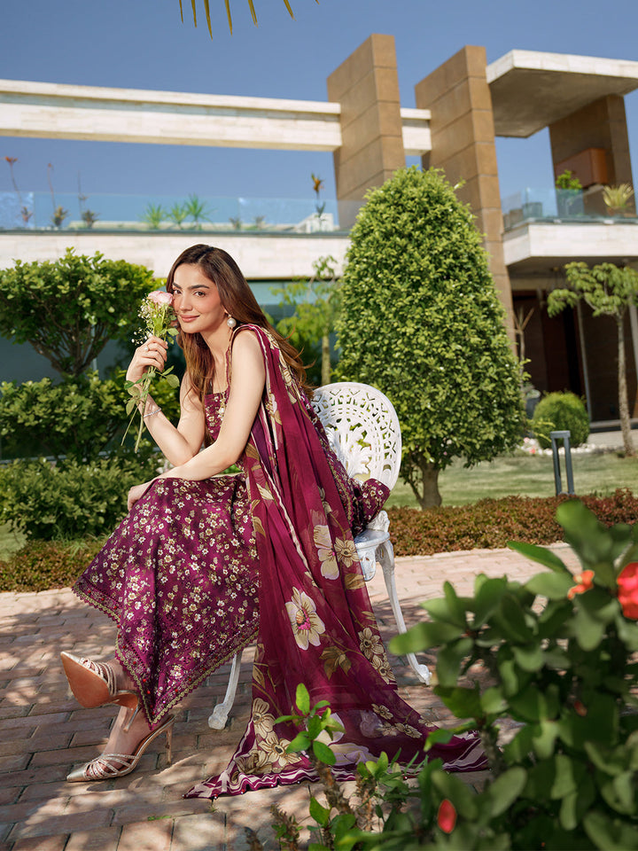 Sunset Muse by Izel Unstitched Embroidered Lawn 3 Piece Suit Solia - Eid Collection