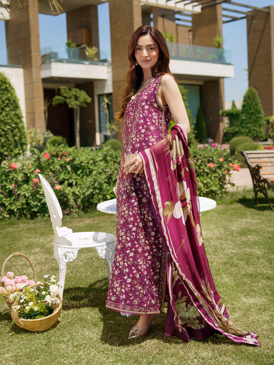 Sunset Muse by Izel Unstitched Embroidered Lawn 3 Piece Suit Solia - Eid Collection